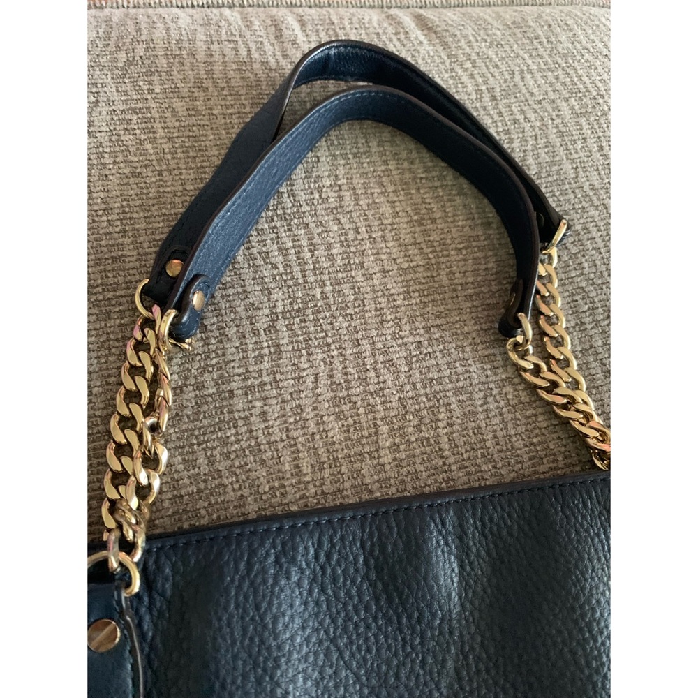 Michael Kors Pebbled Leather And Gold Accent Purse Gem